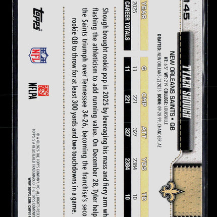 2026 Topps Tyler Shough #145 Blue