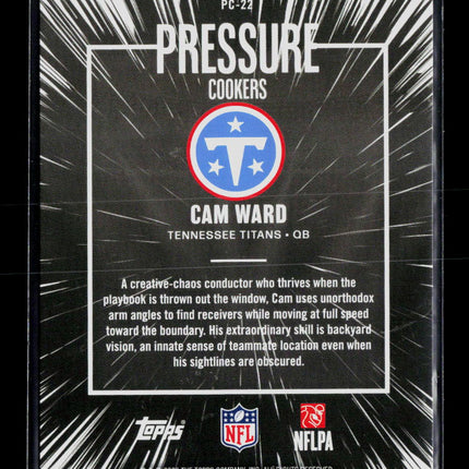 2026 Topps Pressure Cookers Cam Ward #PC-22 Purple