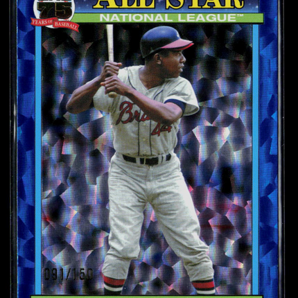 2026 Topps 75 Years of Baseball Hank Aaron #91AS-38 Blue 091/150