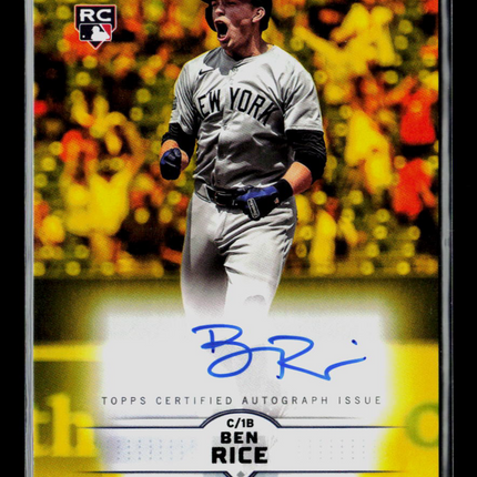 2025 Topps Stadium Club Ben Rice #SCBA-BR RC Auto