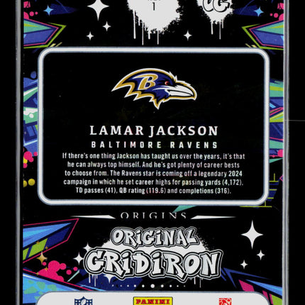 2025 Panini Origins Original Gridiron Lamar Jackson #1