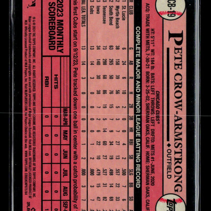 2024 Topps Chrome 1989 Topps Baseball Pete Crow-Armstrong #89CB-19 RC
