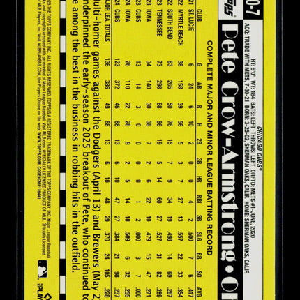 2025 Topps Pete Crow-Armstrong #U90-7