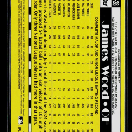 2025 Topps Update Series James Wood #U90-28 RC
