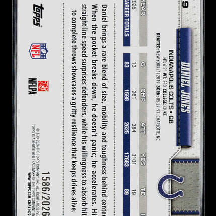 2026 Topps Daniel Jones #89 Gold 1586/2026