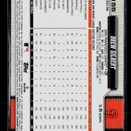 2026 Topps Drew Gilbert #155 Team Logo Border RC