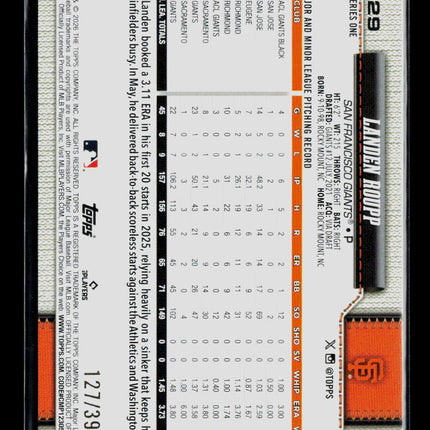2026 Topps Series 1 Landen Roupp #29 Yellow /399