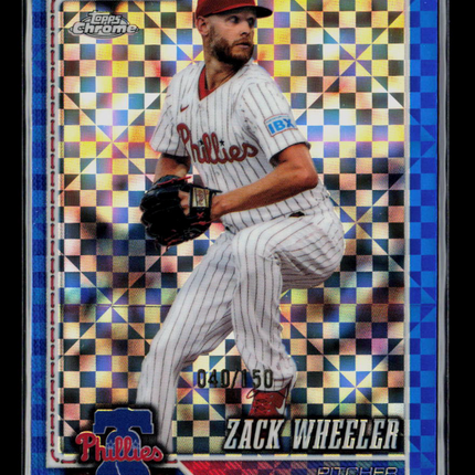 2024 Topps Chrome Zack Wheeler #290 Blue Xfractor /150