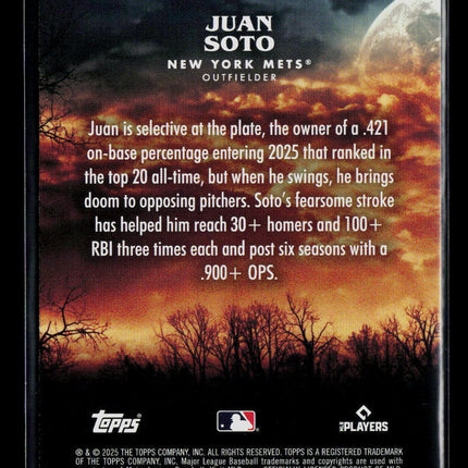 2025 Topps Night Terrors Juan Soto #NT-8