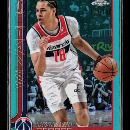 2025 Topps Chrome Kyshawn George #237 Aqua Refractor /199