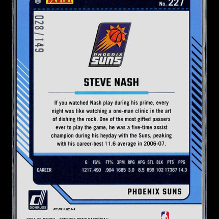 2025 Panini Donruss Optic Steve Nash #227 Red Wave /149