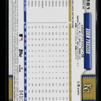 2024 Topps Adam Frazier #181 Yellow Foilboard /399