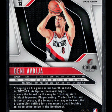 2024 Panini Prizm Deni Avdija #13 Silver