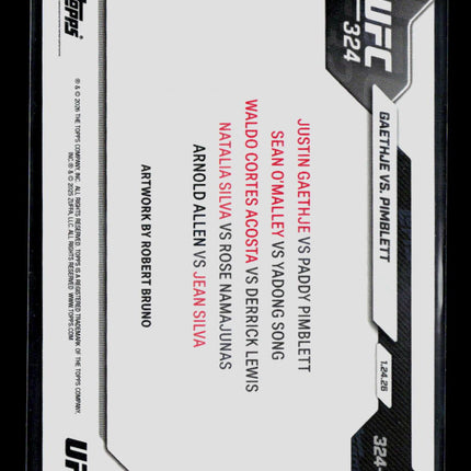 2026 Topps UFC Gaethje vs Pimblett Artist Fight Poster #324-SP Short Print