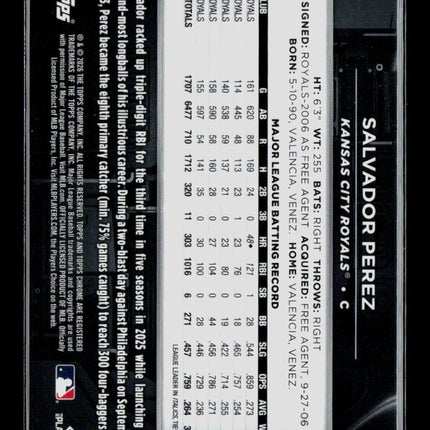 2026 Topps Chrome Black Salvador Perez #71 18/25 Orange Refractor
