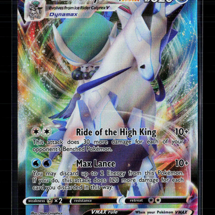 Pokemon 2021 Chilling Reign Ice Rider Calyrex VMAX #46/198