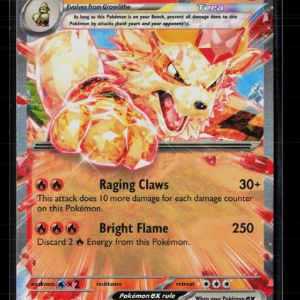 Pokemon 2023 Scarlet & Violet Arcanine EX RR #32/198