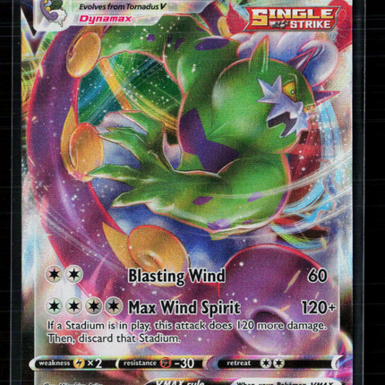 Pokemon 2021 Chilling Reign Tornadus VMAX RRR #125/198