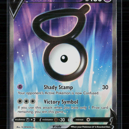 Pokemon 2022 Silver Tempest Unown V FA #176/195