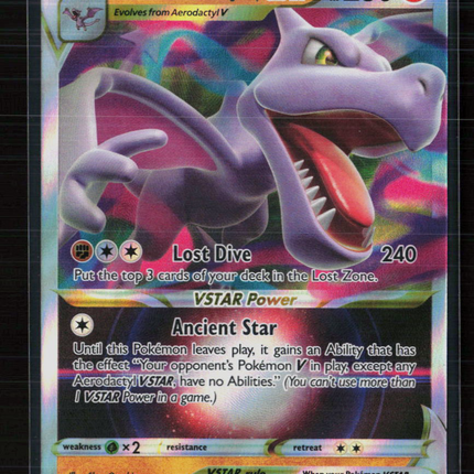 Pokemon 2022 Lost Origin Aerodactyl VSTAR RR #93/196