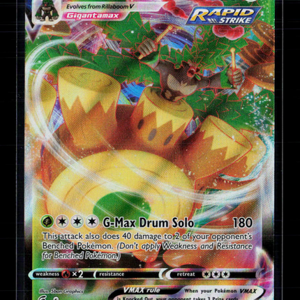Pokemon 2022 Fusion Strike Rillaboom VMAX #23/264