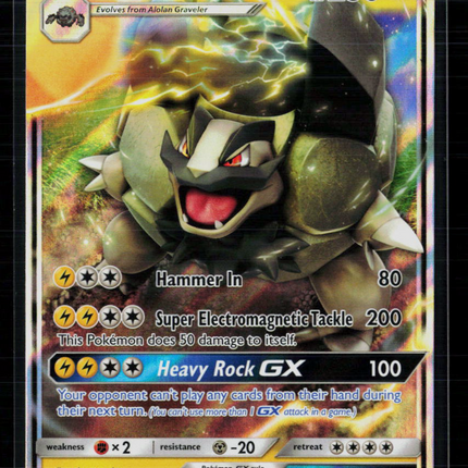 Pokemon 2018 Crimson Invasion Alolan Golem GX #34/111
