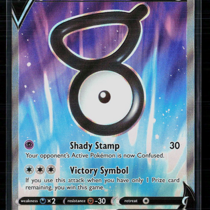 Pokemon 2022 Silver Tempest Unown V FA #176/195