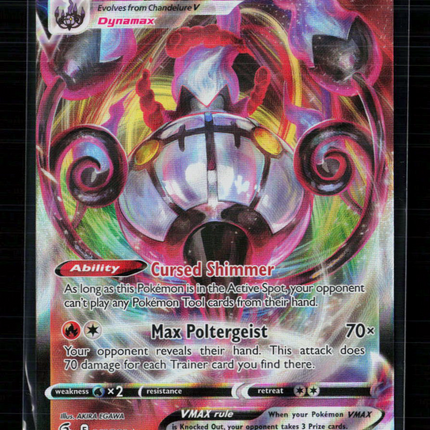 Pokemon 2022 Fusion Strike Chandelure VMAX #40/264