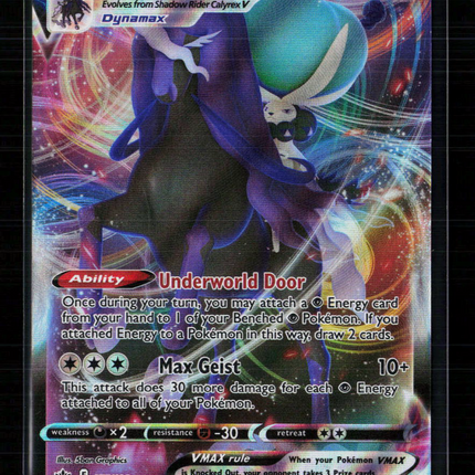 Pokemon 2021 Chilling Reign Shadow Rider Calyrex VMAX #75/198