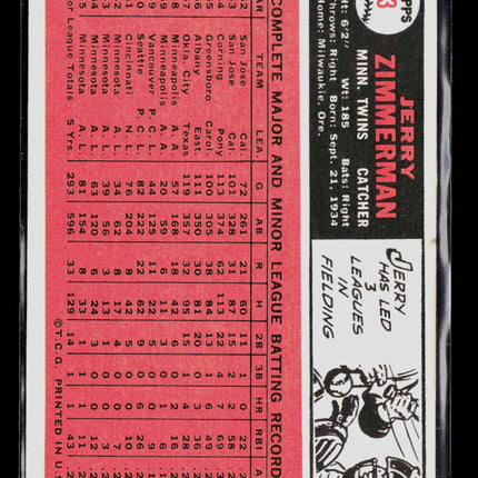 1966 Topps Jerry Zimmerman #73