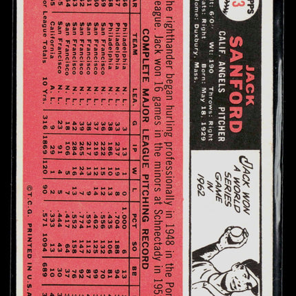 1966 Topps Jack Sanford #23
