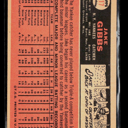 1966 Topps Jake Gibbs #117