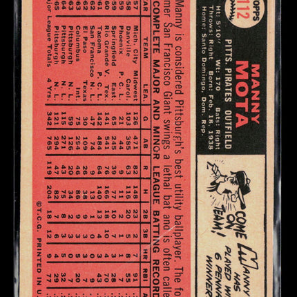 1966 Topps Manny Mota #112