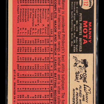 1966 Topps Manny Mota #112