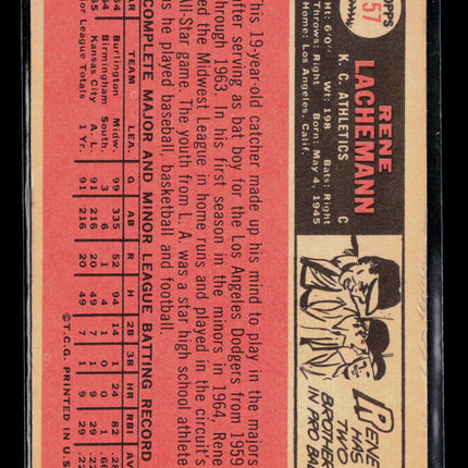 1966 Topps Rene Lachemann #157