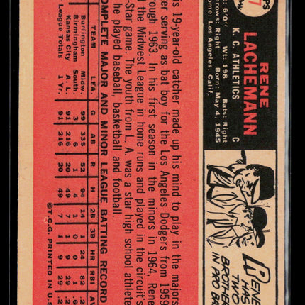 1966 Topps Rene Lachemann #157