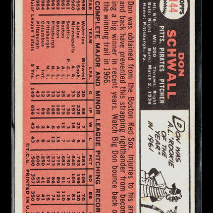 1966 Topps Don Schwall #144