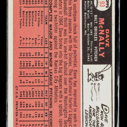 1966 Topps Dave McNally #193
