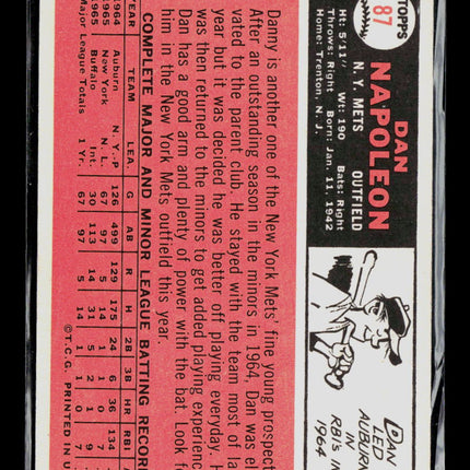 1966 Topps Dan Napoleon #87