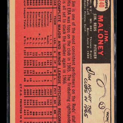 1966 Topps Jim Maloney #140
