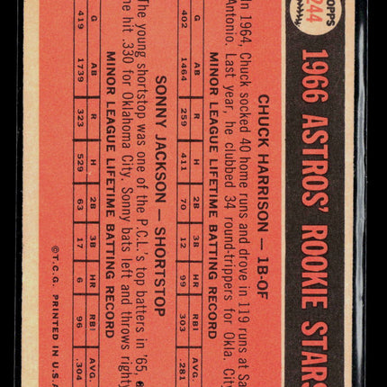 1966 Topps Chuck Harrison Sonny Jackson #244