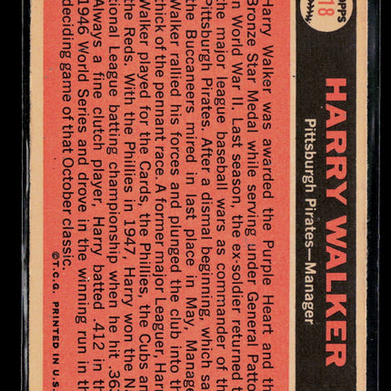 1966 Topps Harry Walker #318