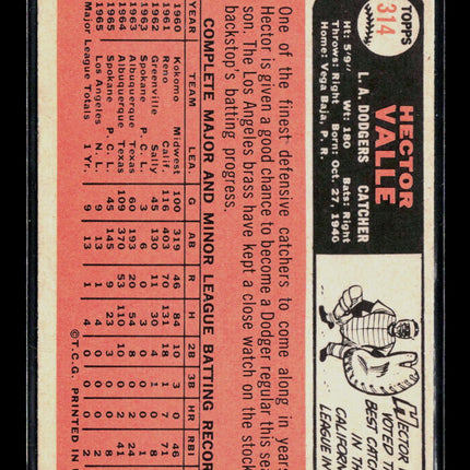 1966 Topps Hector Valle #314