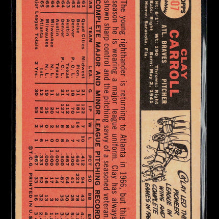 1966 Topps Clay Carroll #307
