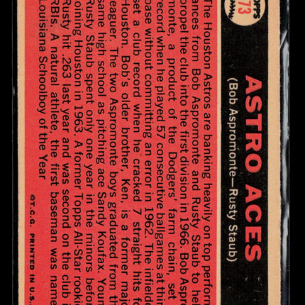 1966 Topps Bob Aspromonte Rusty Staub #273