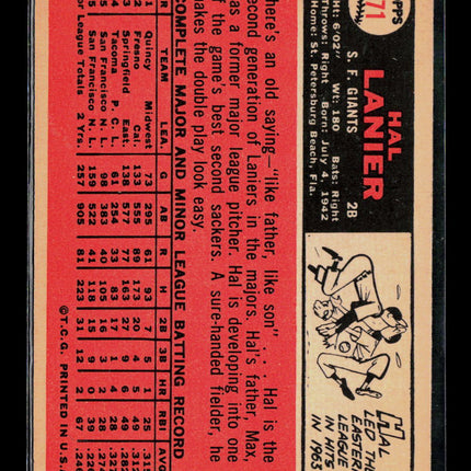 1966 Topps Hal Lanier #271
