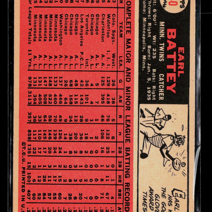 1966 Topps Earl Battey #240