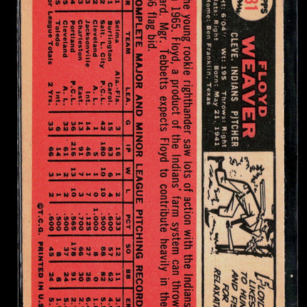 1966 Topps Floyd Weaver #231