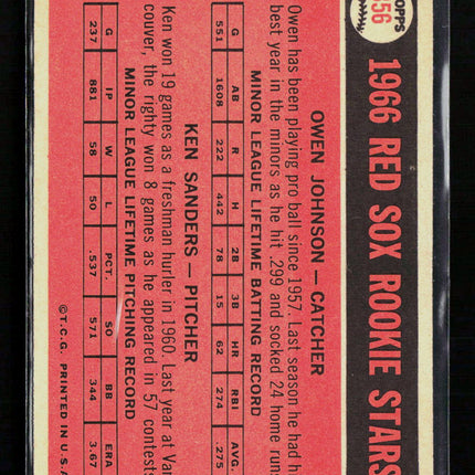1966 Topps Ken Sanders Owen Johnson #356