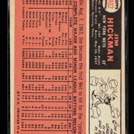 1966 Topps Jim Hickman #402
